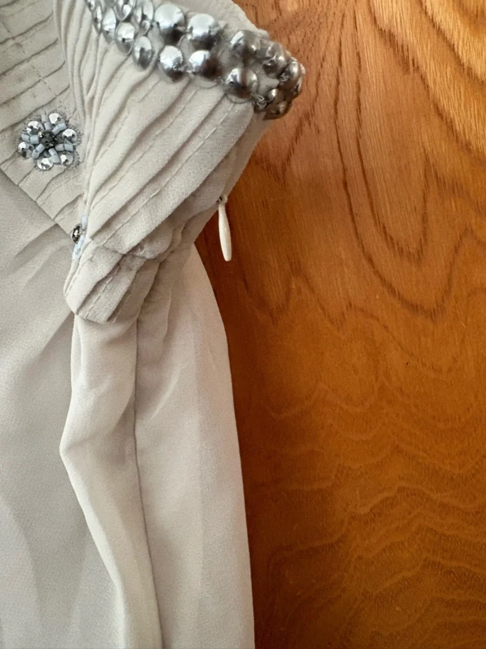 Anthropologie Sheer Embellished beaded HalterTop L - Picture 4 of 12